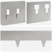 Gazonrand 10 st 100 x 12 cm Staal Zilverkleurig
