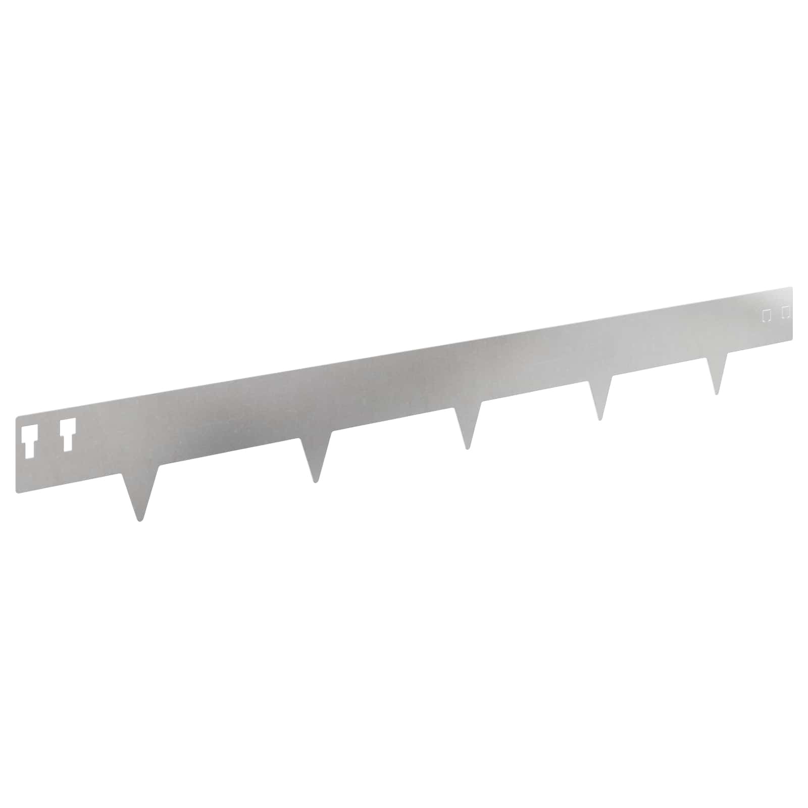 Gazonrand 20 st 100 x 12 cm Staal Zilverkleurig