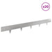 Gazonrand 20 st 100 x 12 cm Staal Zilverkleurig