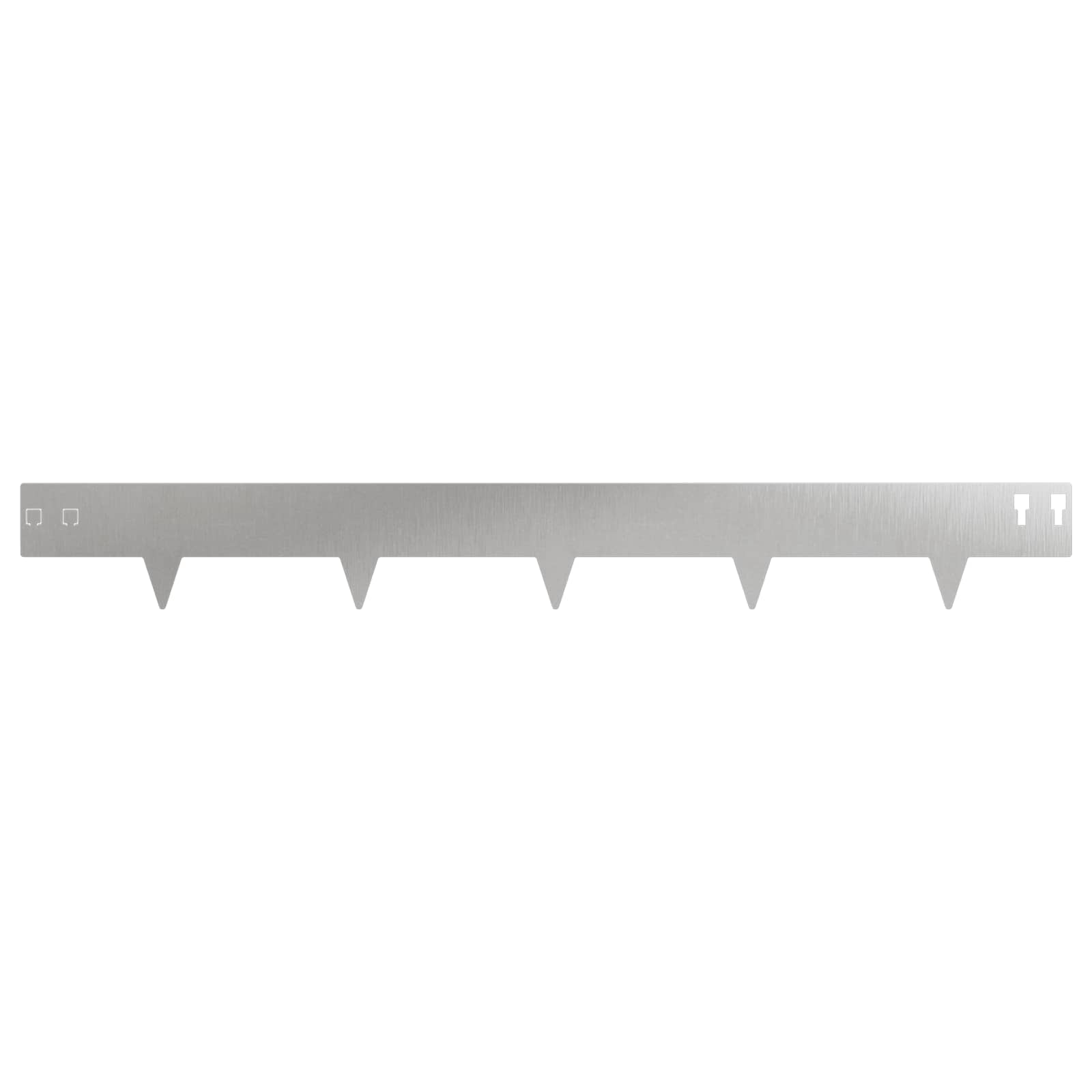Gazonrand 30 st 100 x 12 cm Staal Zilverkleurig