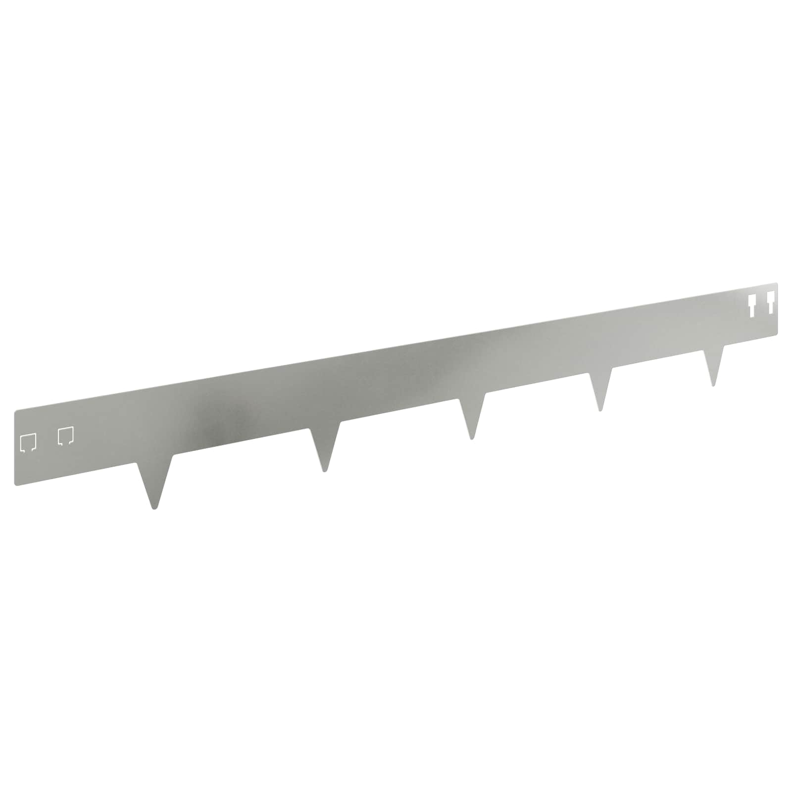 Gazonrand 10 st 100 x 12 cm Staal Zilverkleurig
