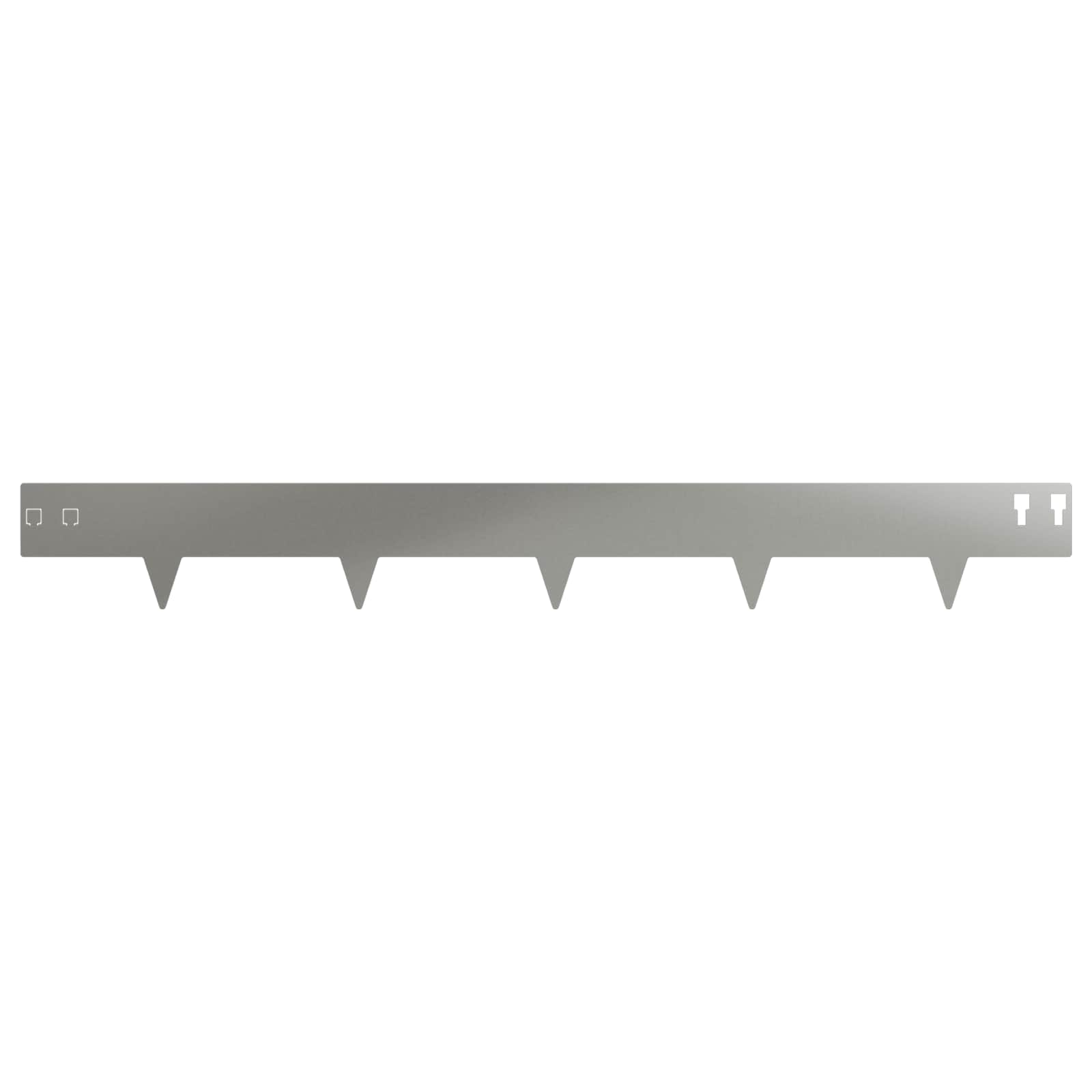 Gazonrand 20 st 100 x 12 cm Staal Zilverkleurig