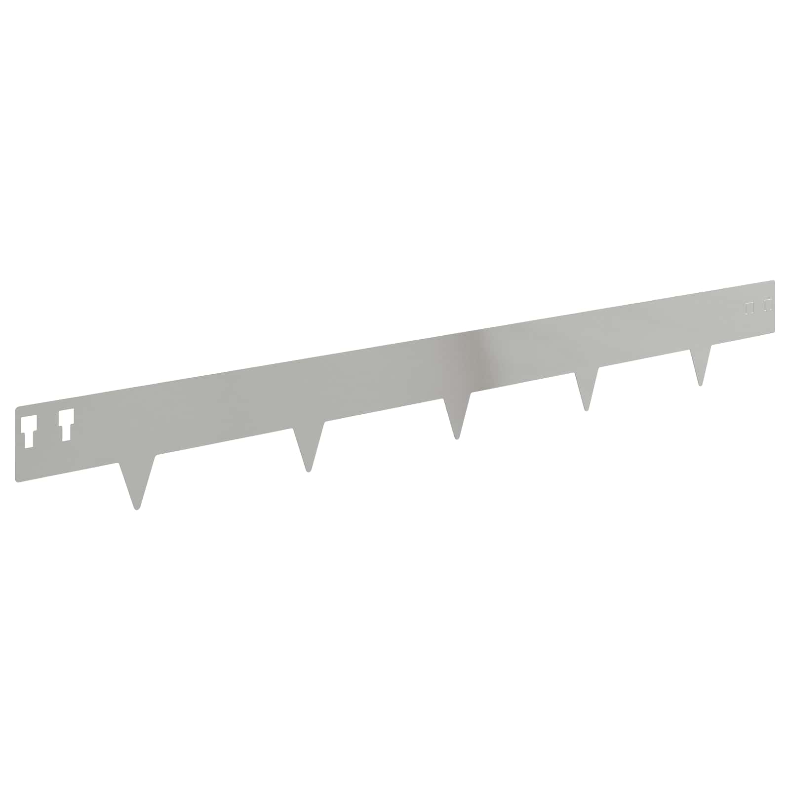 Gazonrand 30 st 100 x 12 cm Staal Zilverkleurig