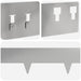 Gazonrand 50 st 100 x 12 cm Staal Zilverkleurig