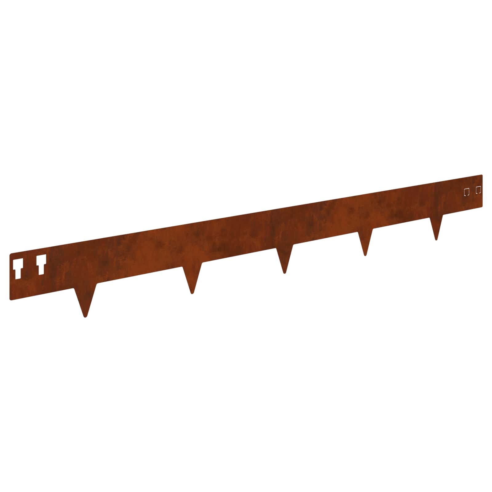 Gazonrand 30 st 100 x 12 cm Staal Roestig