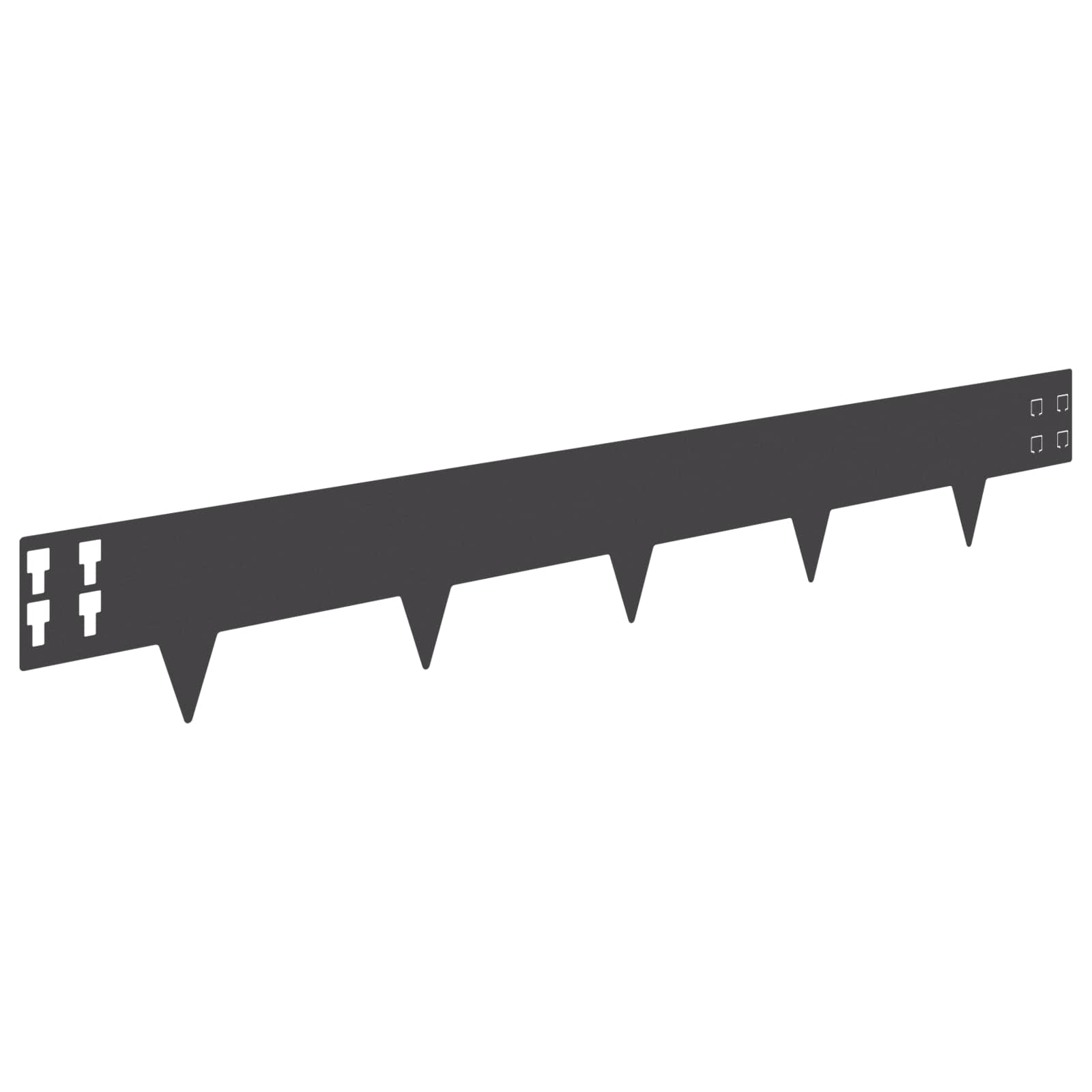 Gazonrand 20 st 100 x 15 cm Staal Zwart
