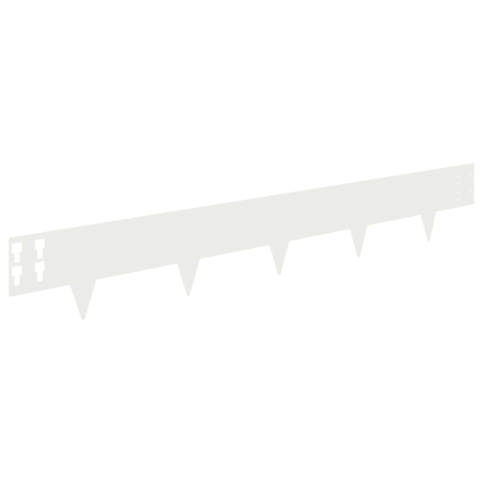 Gazonrand 10 st 100 x 15 cm Staal Wit