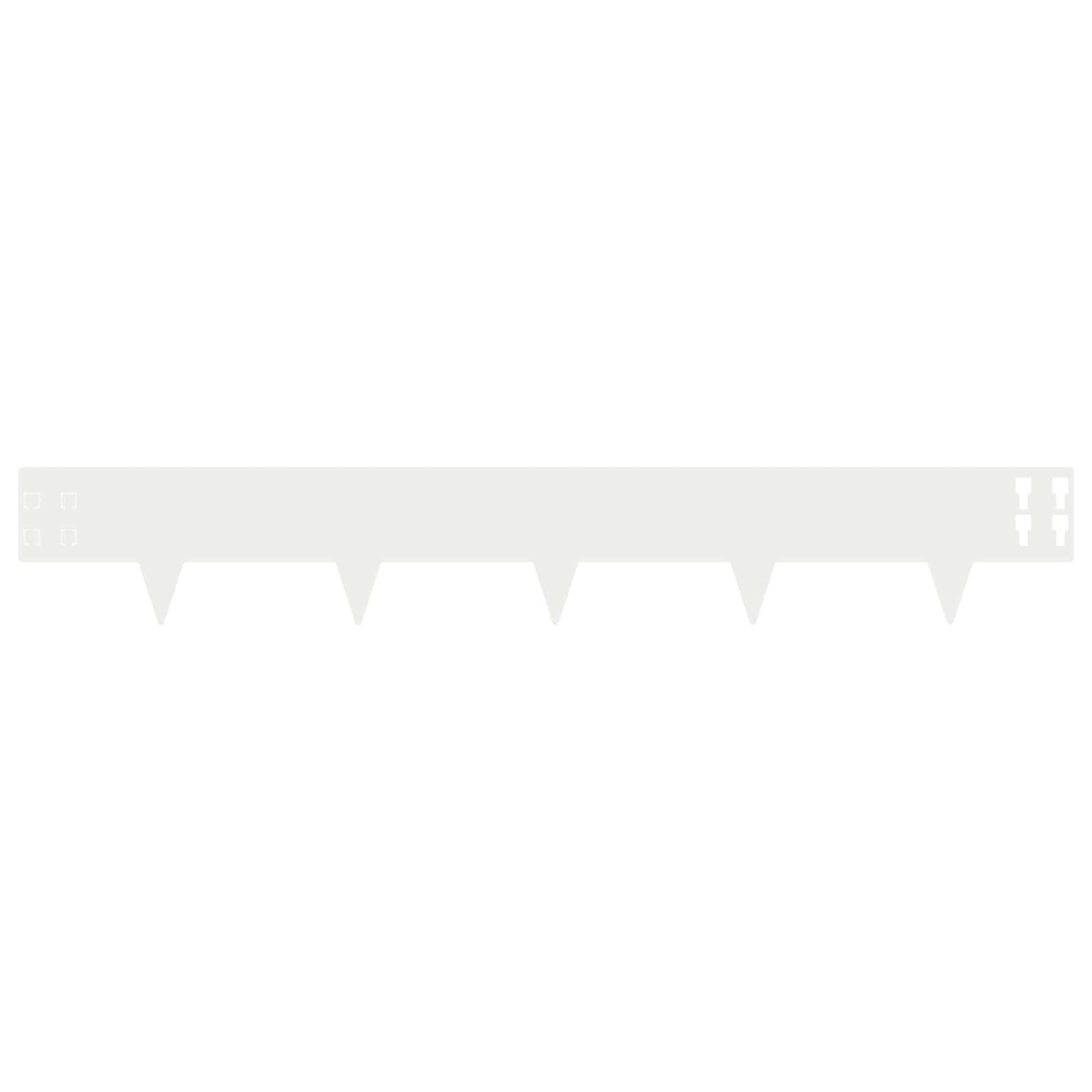 Gazonrand 30 st 100 x 15 cm Staal Wit
