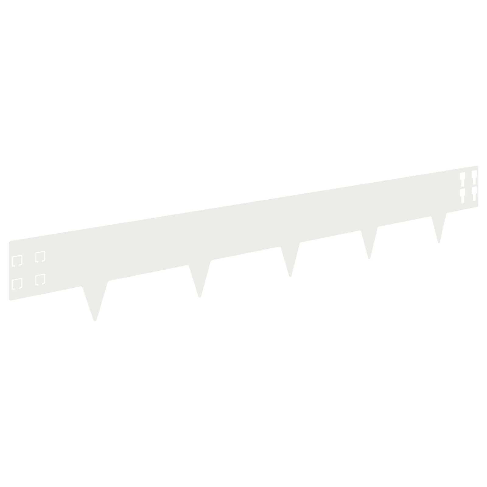 Gazonrand 50 st 100 x 15 cm Staal Wit
