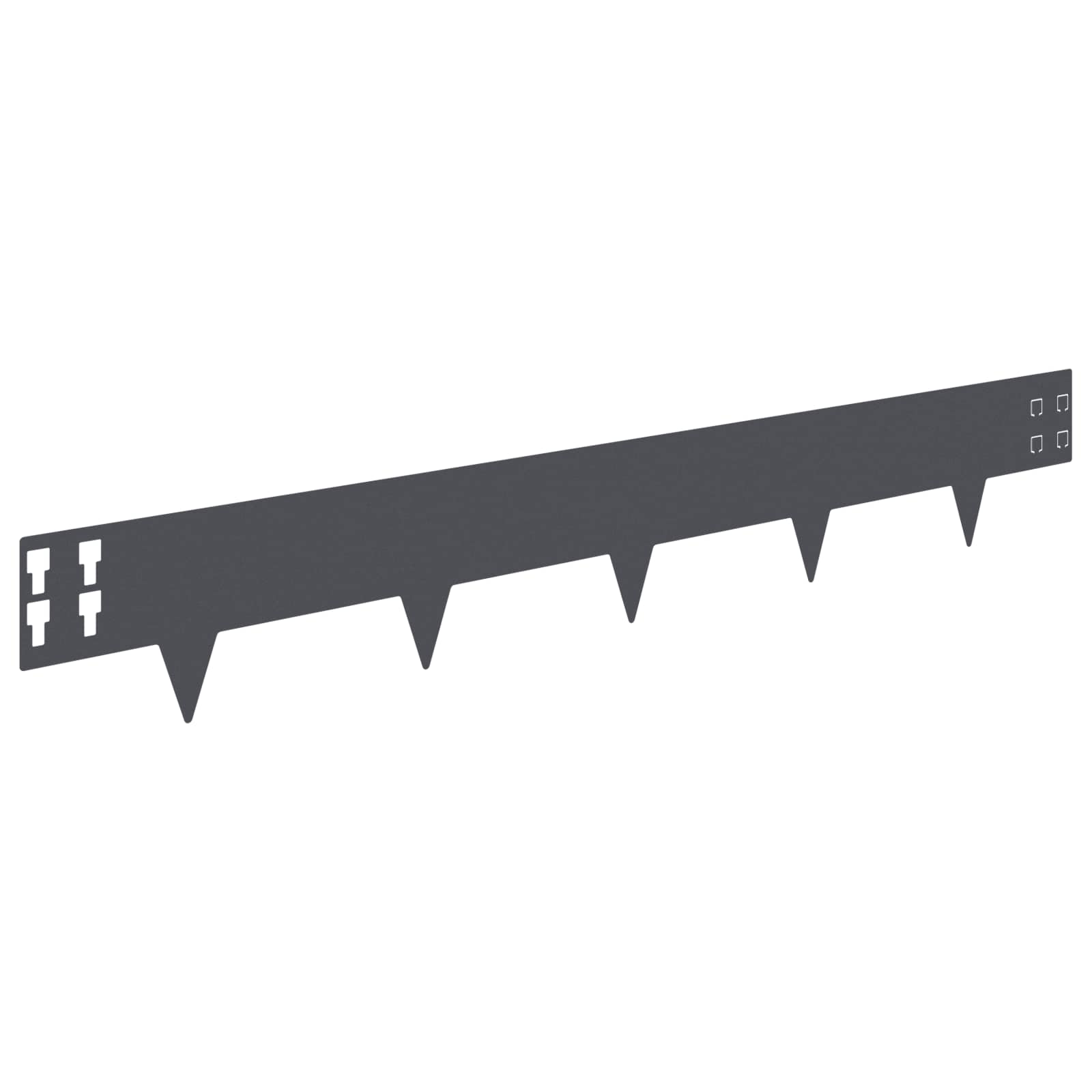 Gazonrand 30 st 100 x 15 cm Staal Antracietkleurig
