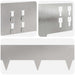 Gazonrand 50 st 100 x 15 cm Staal Zilverkleurig