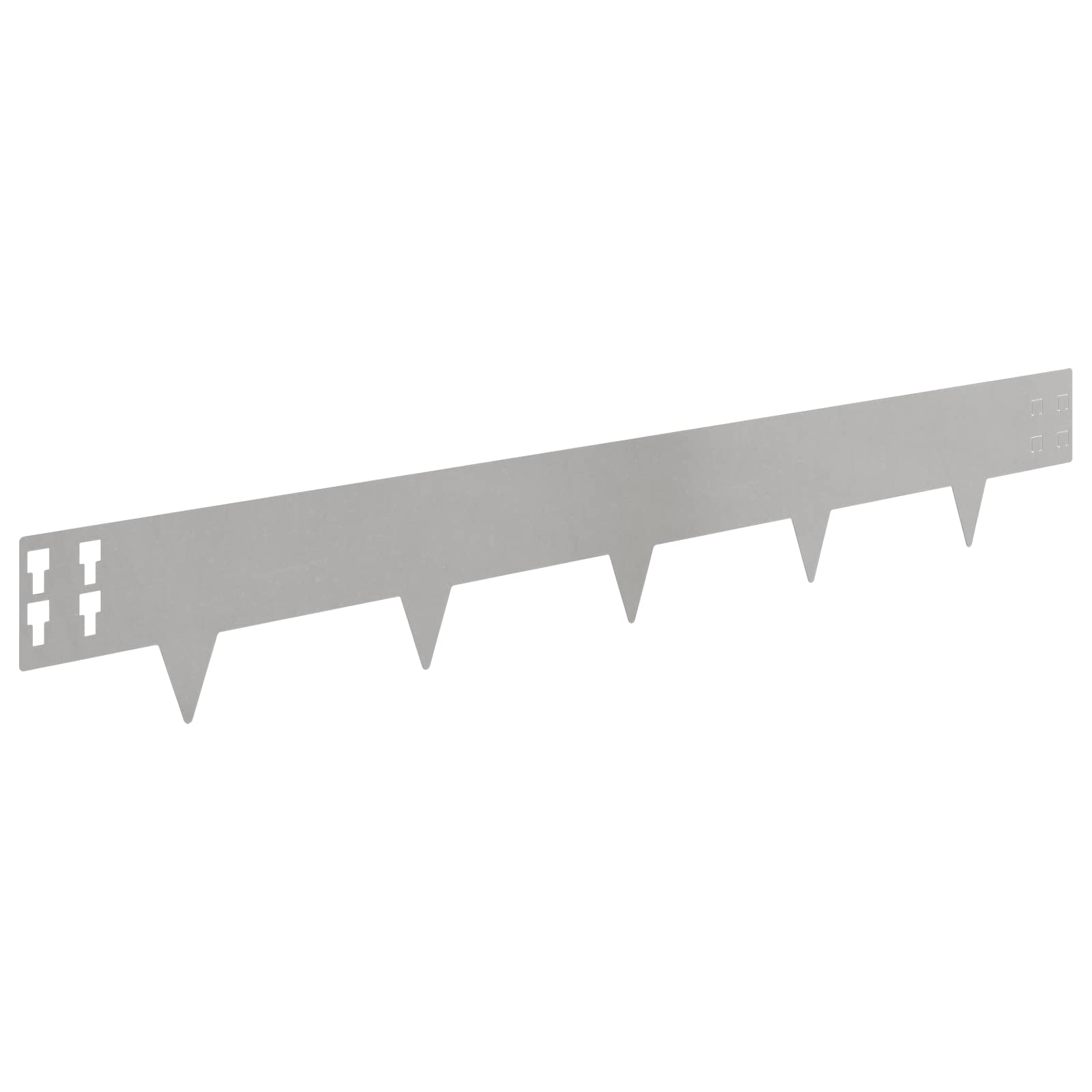 Gazonrand 50 st 100 x 15 cm Staal Zilverkleurig