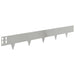 Gazonrand 10 st 100 x 15 cm Staal Zilverkleurig