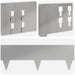 Gazonrand 20 st 100 x 15 cm Staal Zilverkleurig