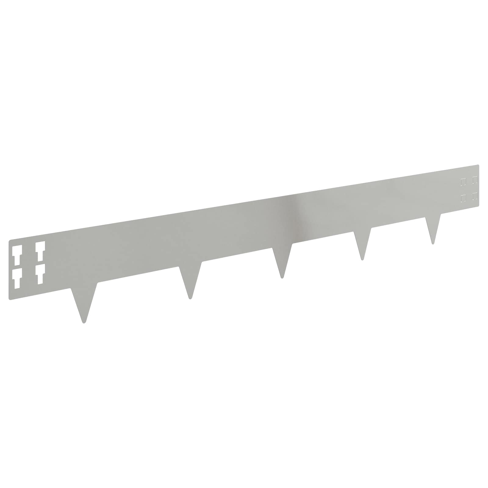 Gazonrand 20 st 100 x 15 cm Staal Zilverkleurig