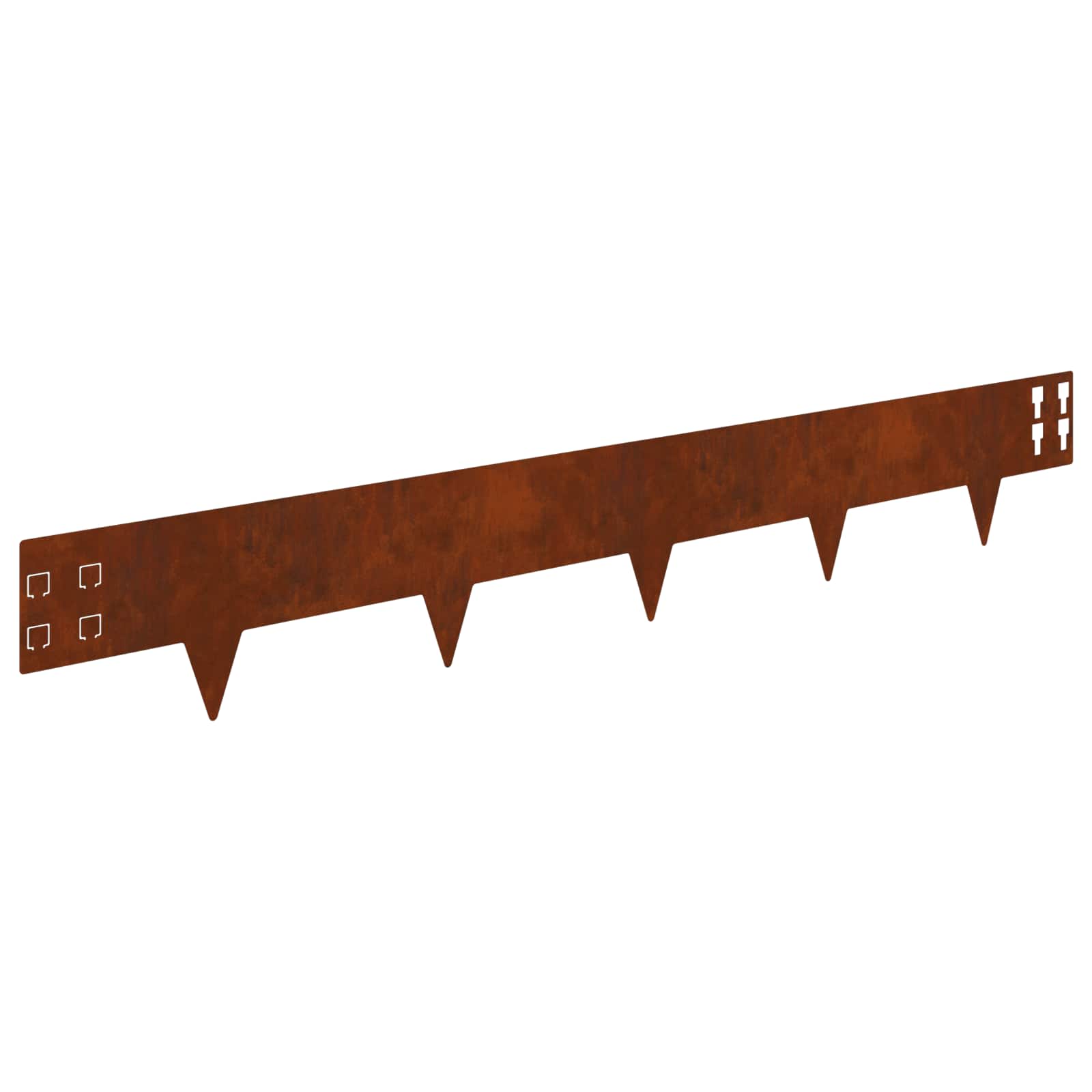 Gazonrand 20 st 100 x 15 cm Staal Roestig