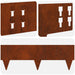 Gazonrand 50 st 100 x 15 cm Staal Roestig