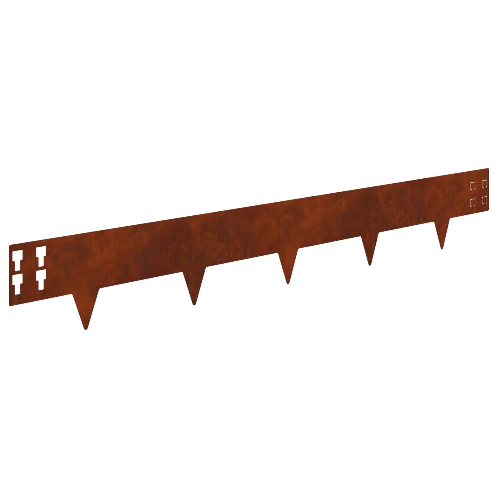 Gazonrand 50 st 100 x 15 cm Staal Roestig