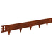 Gazonrand 50 st 100 x 15 cm Staal Roestig