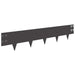 Gazonrand 10 st 100 x 20 cm Staal Zwart