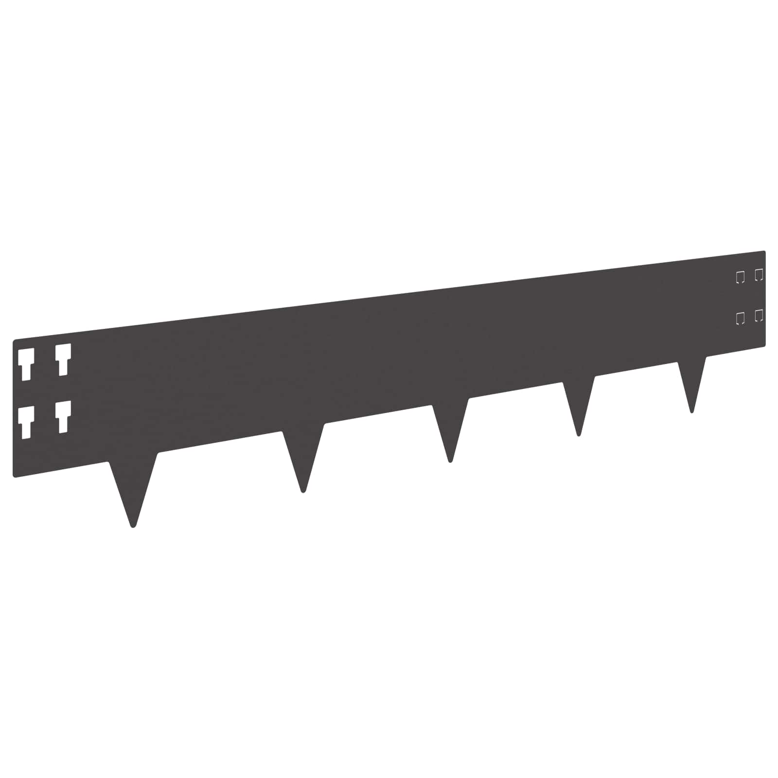 Gazonrand 30 st 100 x 20 cm Staal Zwart