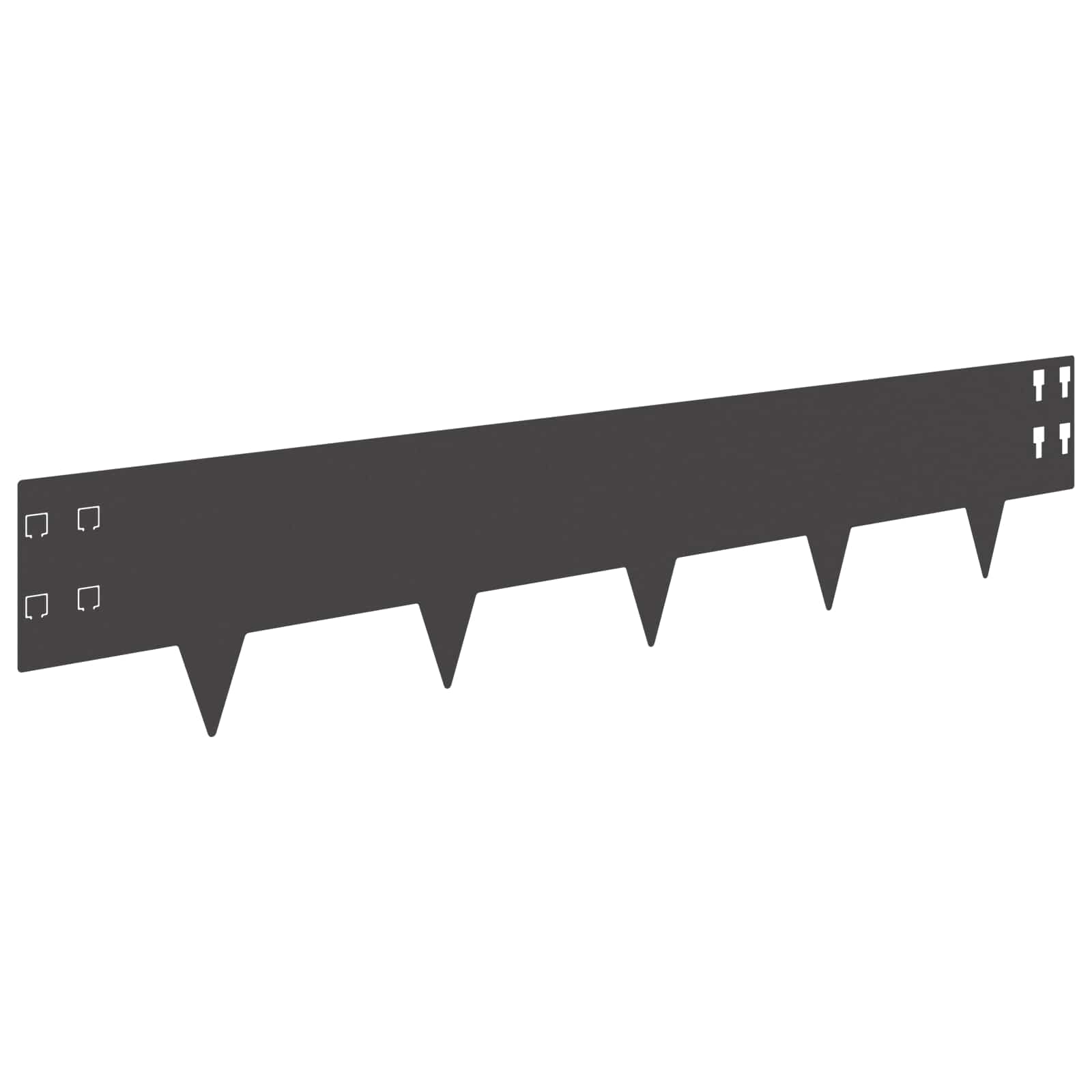 Gazonrand 50 st 100 x 20 cm Staal Zwart