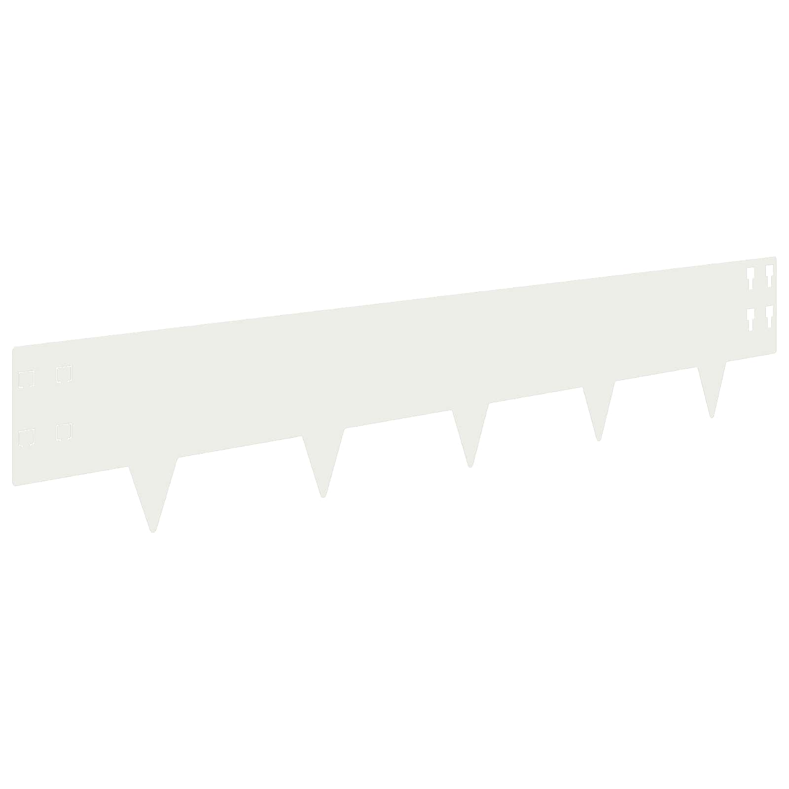 Gazonrand 20 st 100 x 20 cm Staal Wit