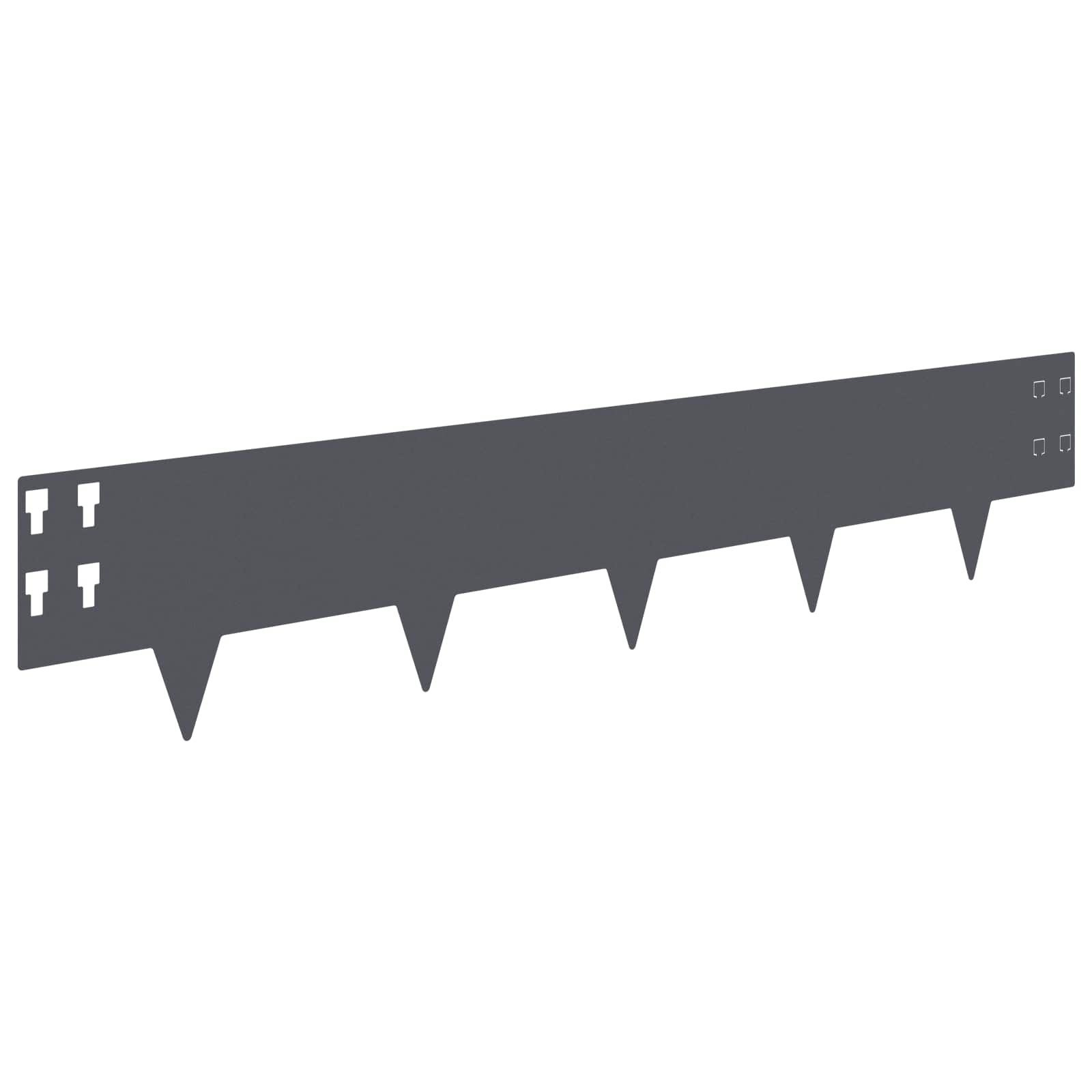 Gazonrand 50 st 100 x 20 cm Staal Antracietkleurig