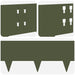 Gazonrand 20 st 100 x 20 cm Staal Olijfgroen