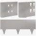 Gazonrand 20 st 100 x 20 cm Staal Zilverkleurig