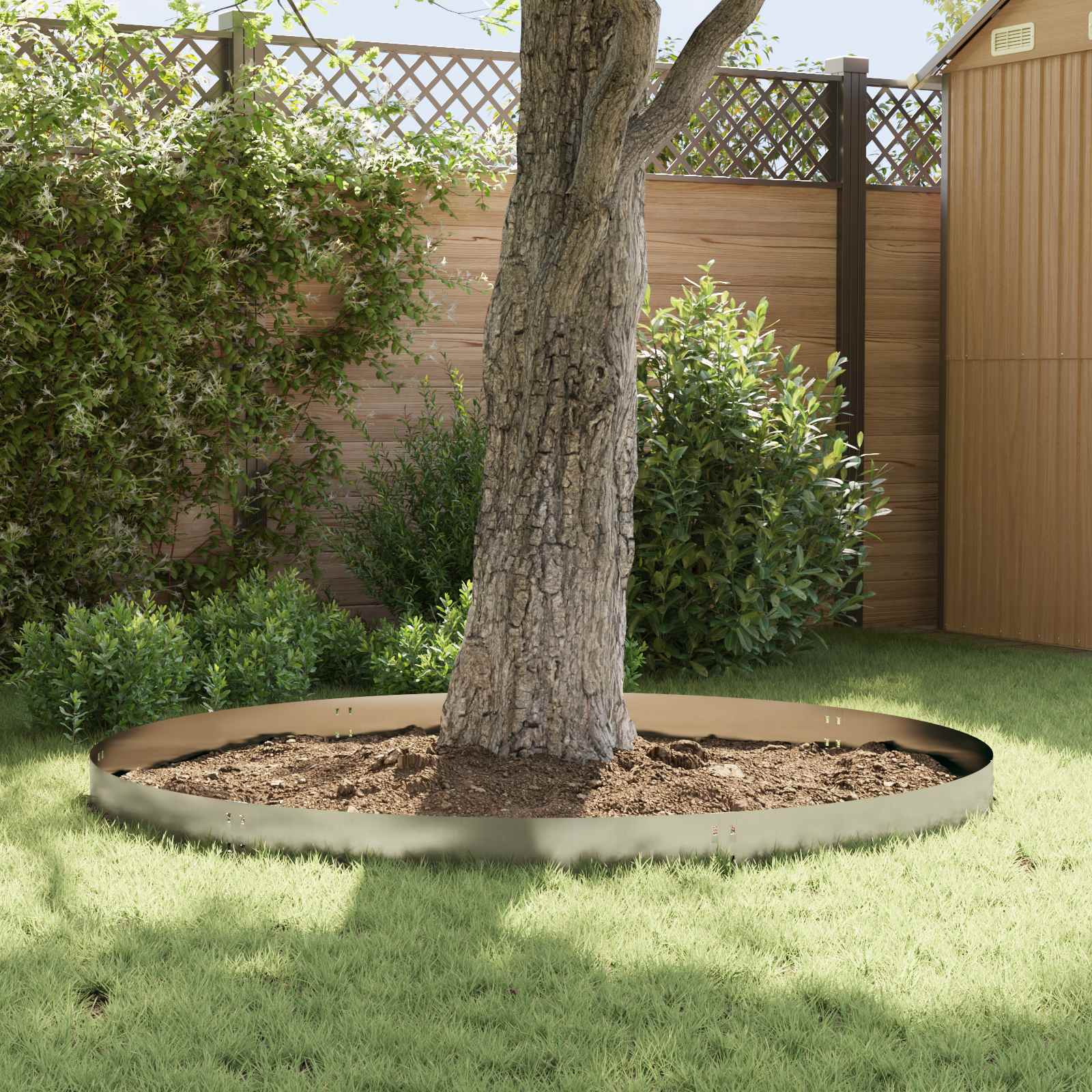 Gazonrand 20 st 100 x 20 cm Staal Zilverkleurig