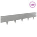 Gazonrand 30 st 100 x 20 cm Staal Zilverkleurig
