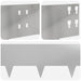 Gazonrand 50 st 100 x 20 cm Staal Zilverkleurig