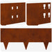 Gazonrand 20 st 100 x 20 cm Staal Roestig