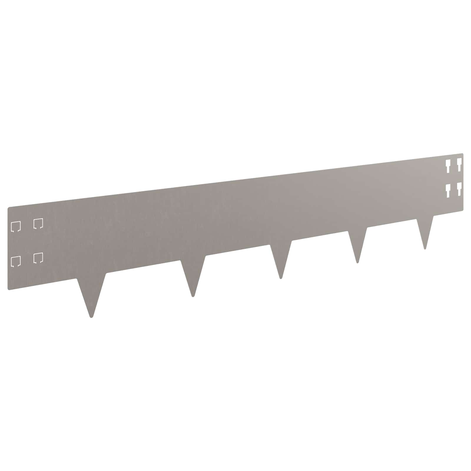 Gazonrand 30 st 100 x 20 cm Staal Roestig