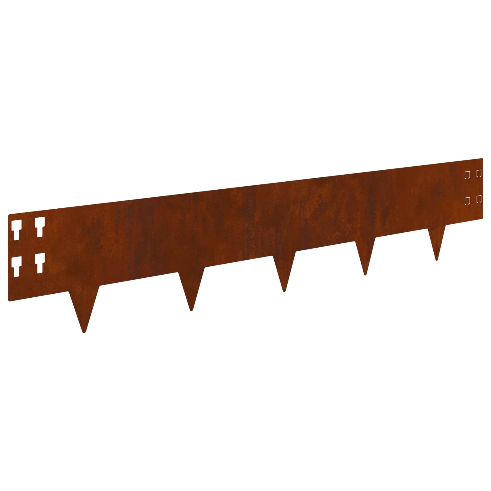 Gazonrand 30 st 100 x 20 cm Staal Roestig
