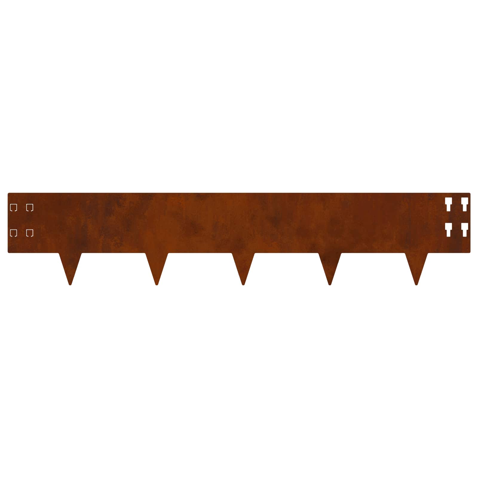 Gazonrand 30 st 100 x 20 cm Staal Roestig