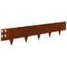 Gazonrand 50 st 100 x 20 cm Staal Roestig