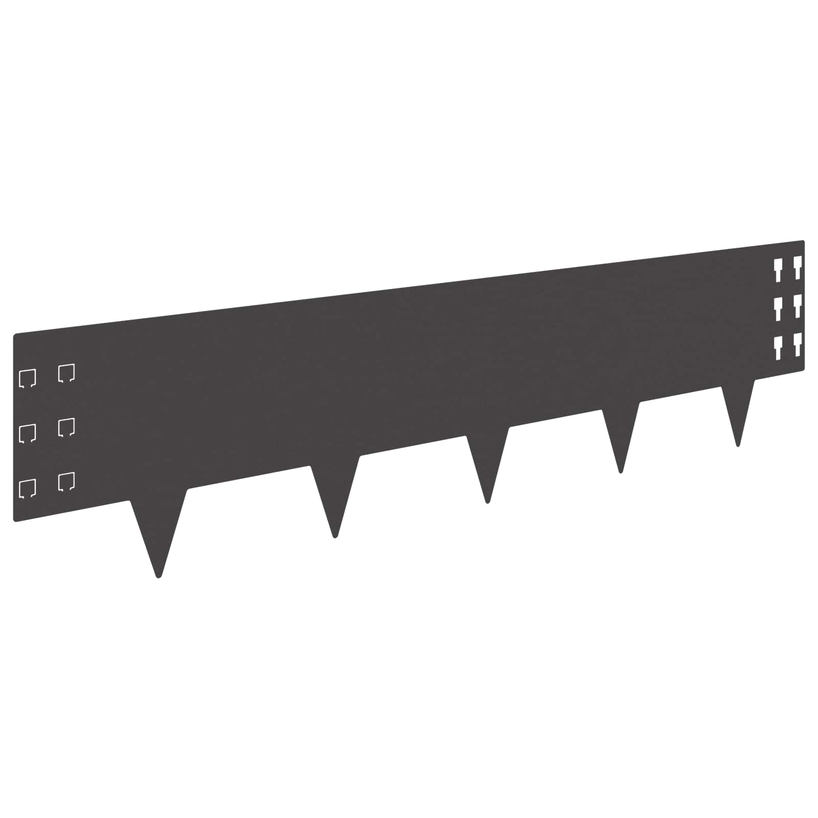 Gazonrand 20 st 100 x 25 cm Staal Zwart
