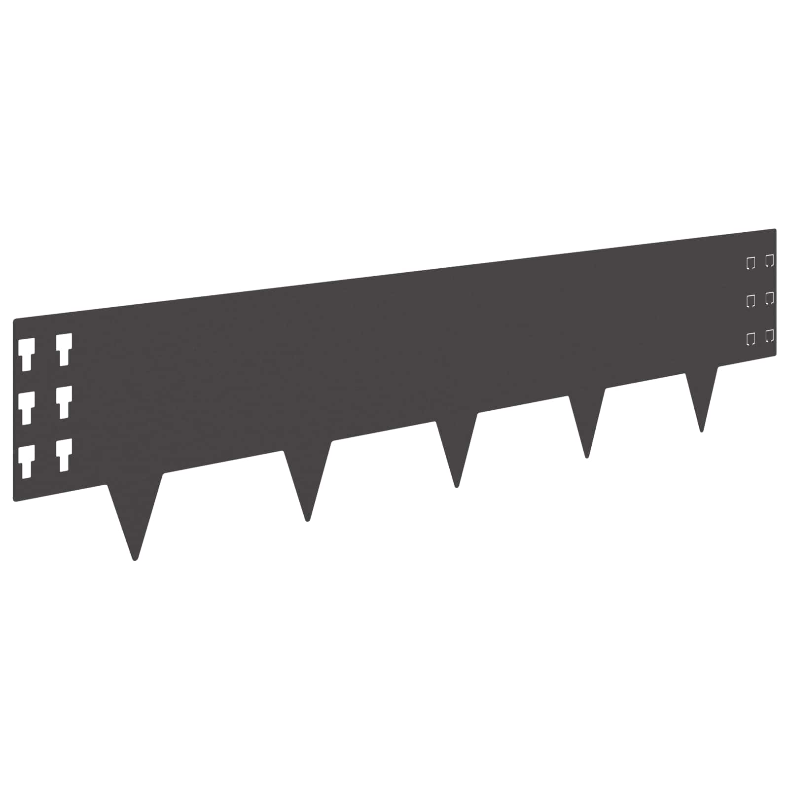 Gazonrand 20 st 100 x 25 cm Staal Zwart