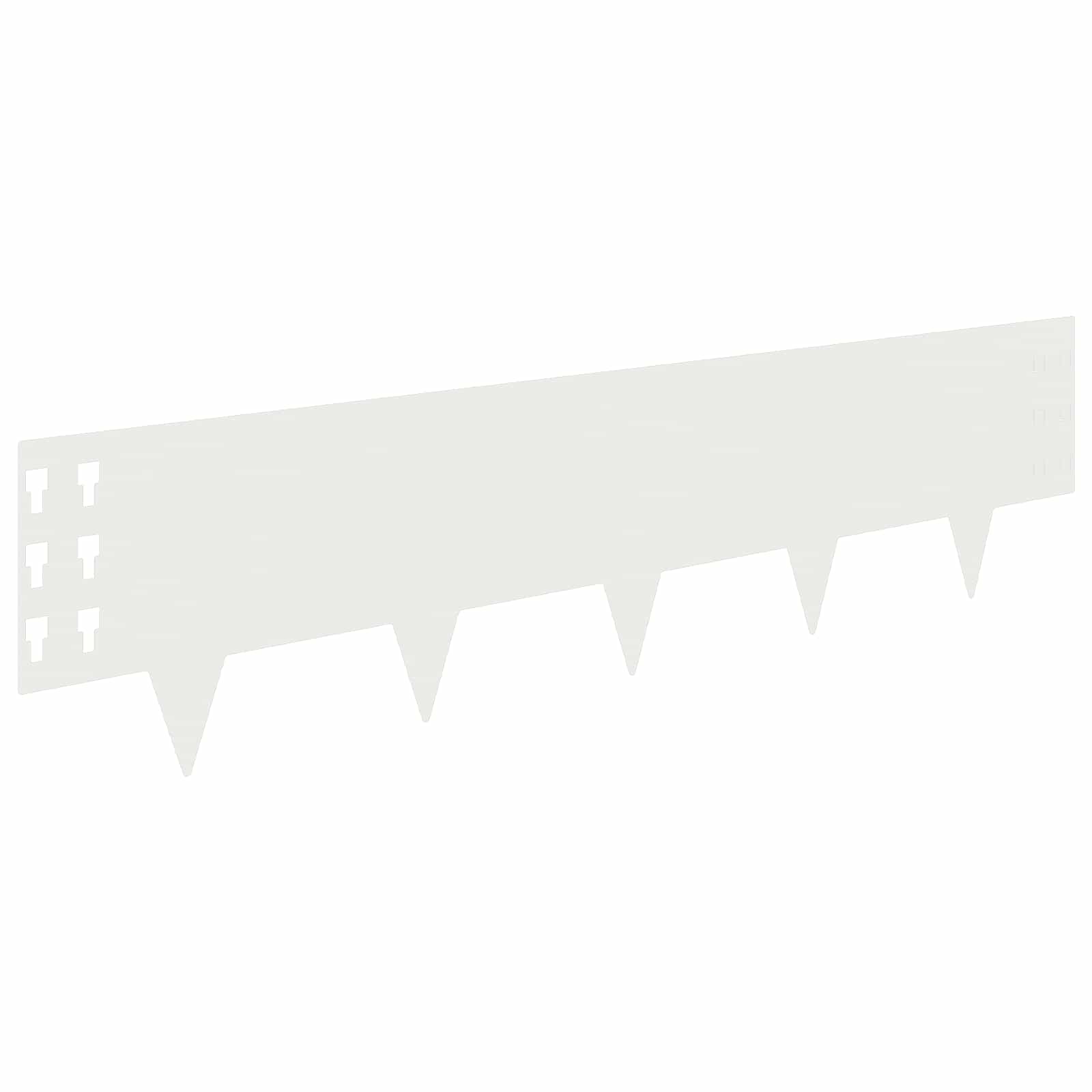 Gazonrand 20 st 100 x 25 cm Staal Wit