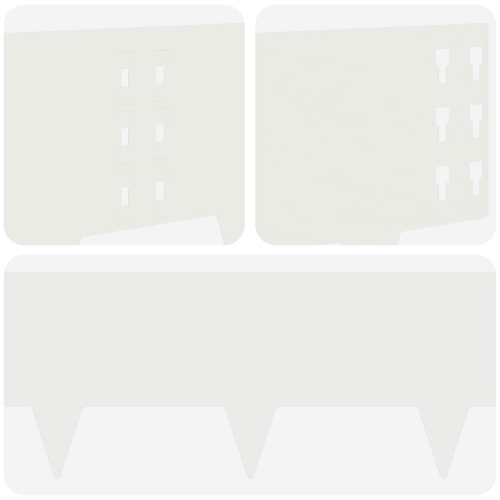 Gazonrand 30 st 100 x 25 cm Staal Wit