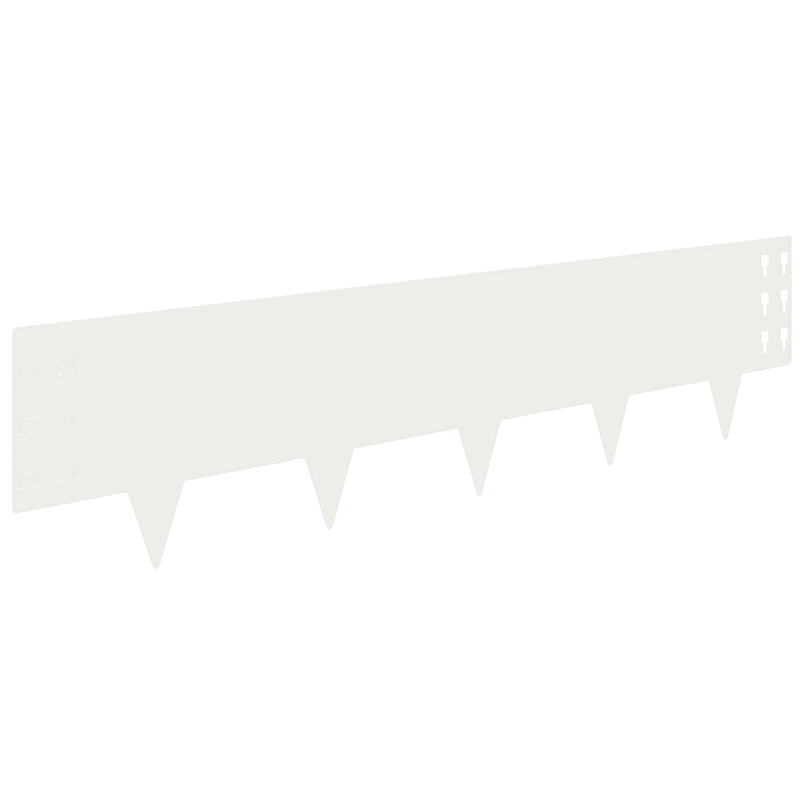 Gazonrand 30 st 100 x 25 cm Staal Wit