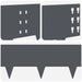 Gazonrand 10 st 100 x 25 cm Staal Antracietkleurig