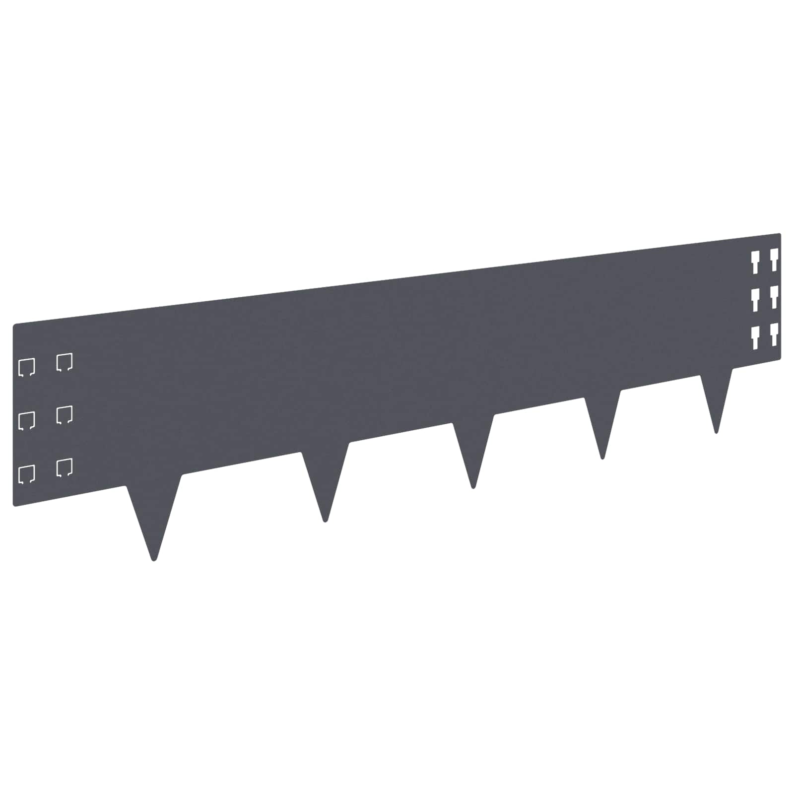 Gazonrand 30 st 100 x 25 cm Staal Antracietkleurig
