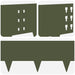 Gazonrand 20 st 100 x 25 cm Staal Olijfgroen