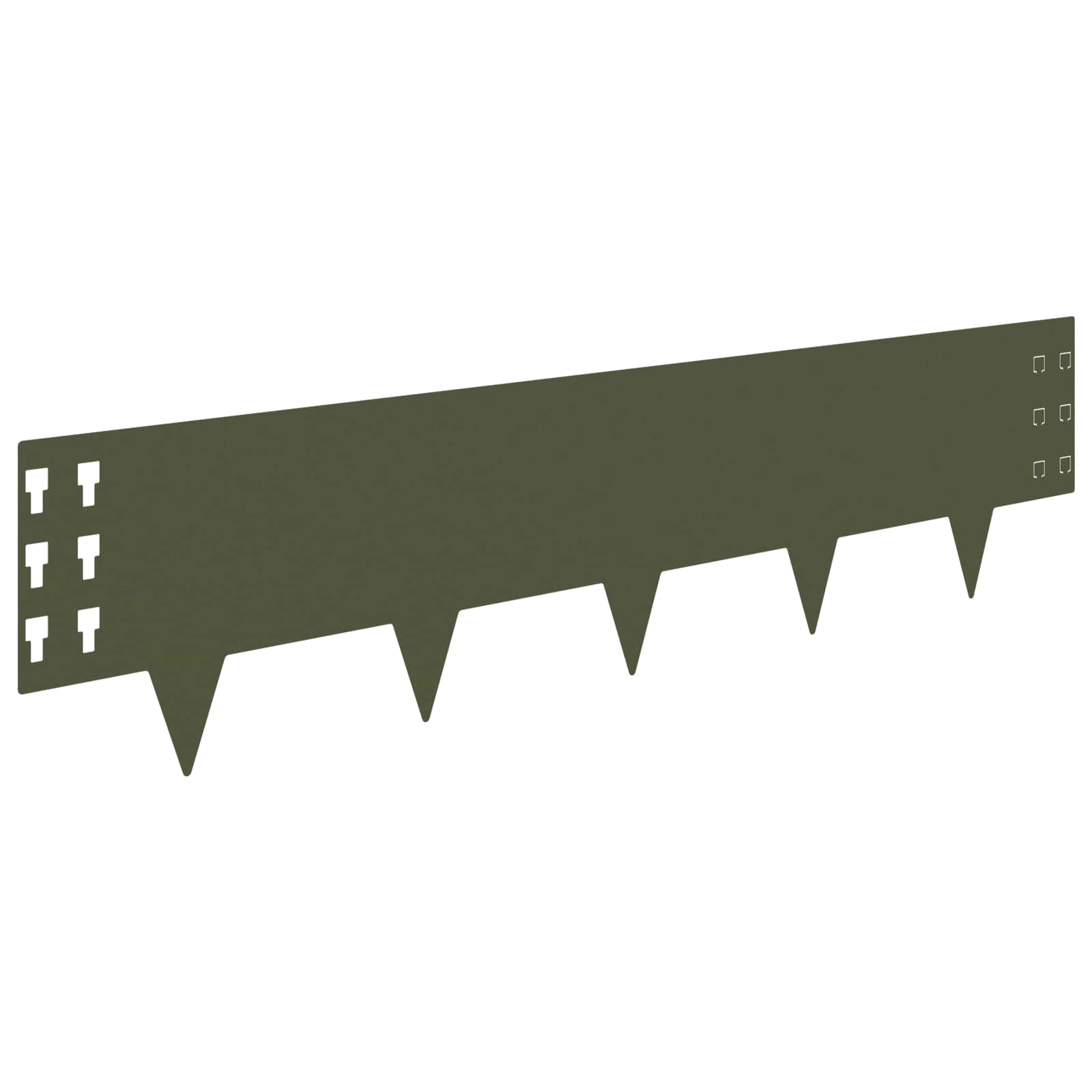 Gazonrand 20 st 100 x 25 cm Staal Olijfgroen