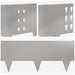 Gazonrand 10 st 100 x 25 cm Staal Zilverkleurig