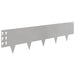 Gazonrand 10 st 100 x 25 cm Staal Zilverkleurig