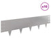 Gazonrand 10 st 100 x 25 cm Staal Zilverkleurig